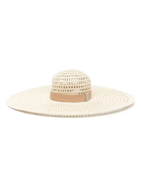  Peserico Interwoven Sun Hat - Neutrals 