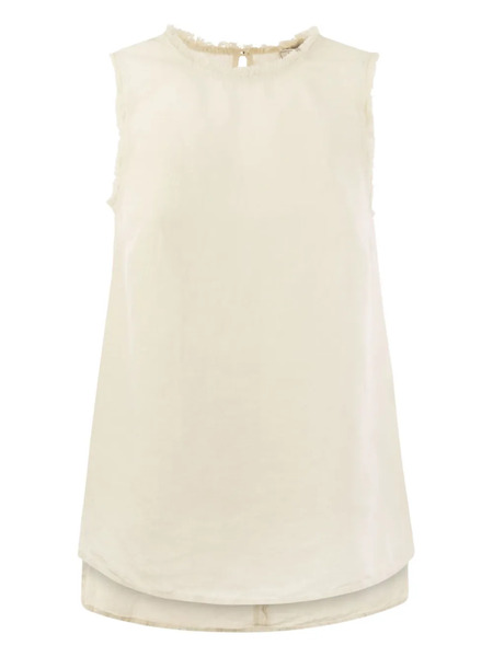  Peserico Linen Top - Neutrals 
