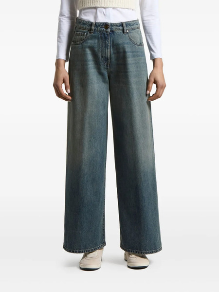  Peserico Logo-patch Jeans - Blue 