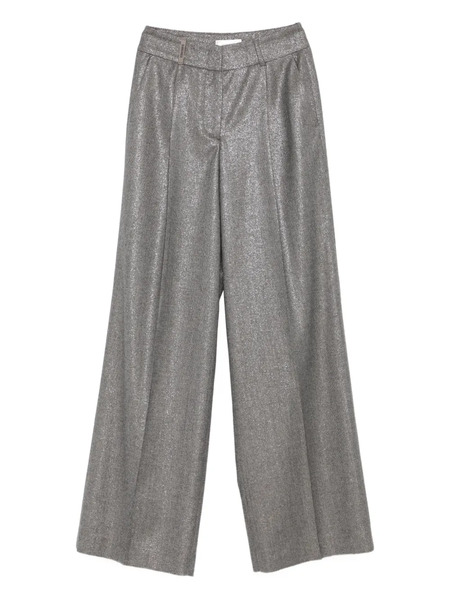  Peserico Metallic-effect Pants - Silver 