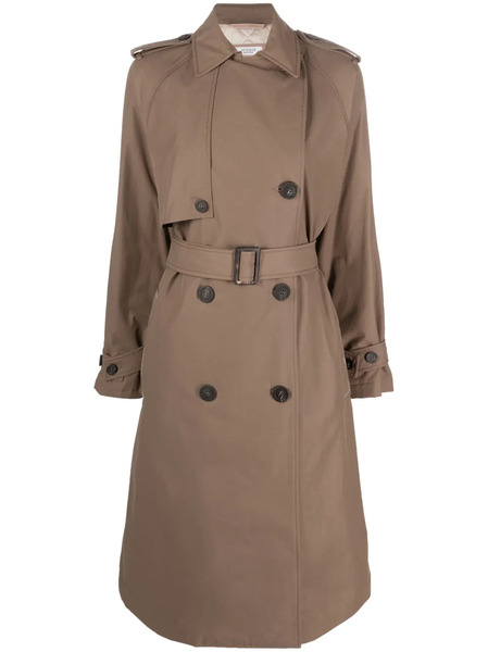  Peserico Monili-chain Double-breasted Trenchcoat - Brown 