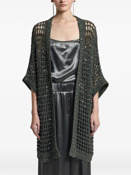 Peserico Open Knit Cardigan - Green 