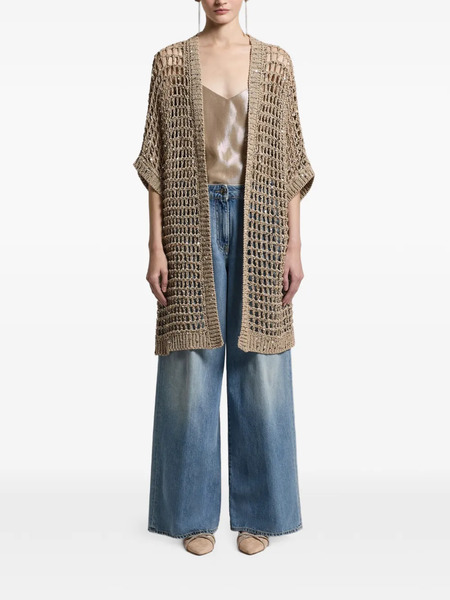  Peserico Open-knit Cardigan - Neutrals 