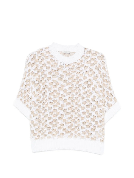  Peserico Open Knit Sweater - White 
