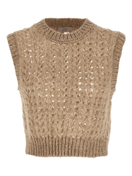  Peserico Open-knit Vest - Neutrals 