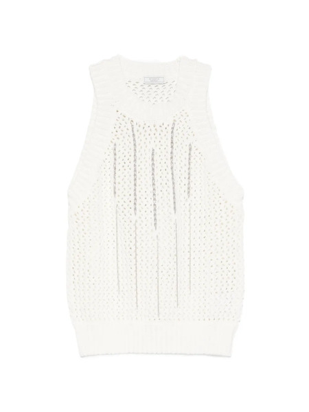  Peserico Open-knit Vest - White 