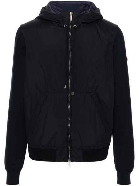  Peserico Panelled Hooded Jacket - Blue 