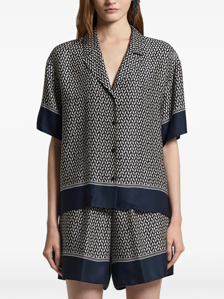  Peserico Patterned Shirt - Blue 