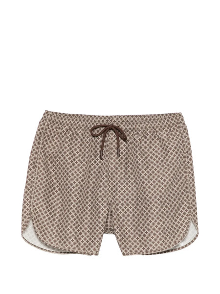  Peserico Patterned Swim Shorts - Brown 