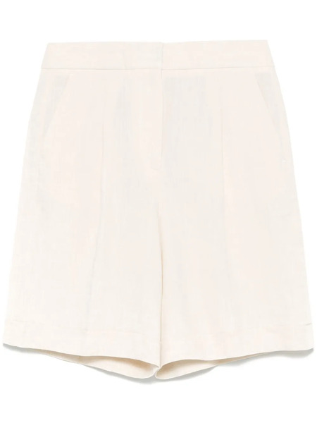  Peserico Pleated Linen Shorts - Neutrals 