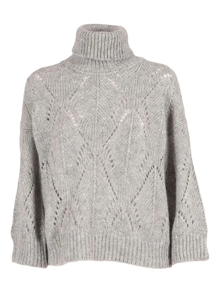  Peserico Pointelle-knit Jumper - Grey 