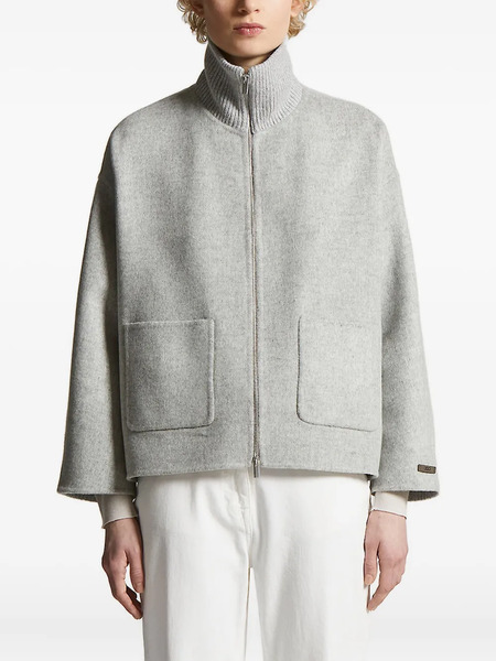  Peserico Ribbed-panel Gilet - Grey 