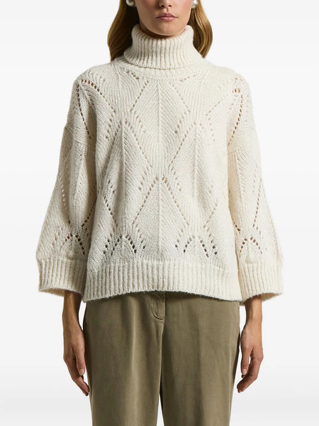  Peserico Roll-neck Sweater - Neutrals 