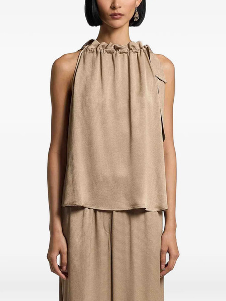  Peserico Ruched-detail Top - Neutrals 