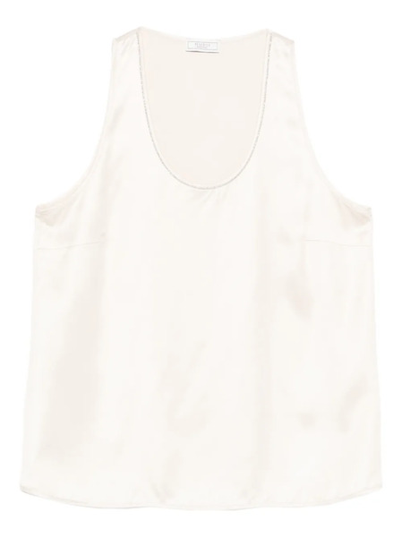  Peserico Scoop-neck Top - Neutrals 
