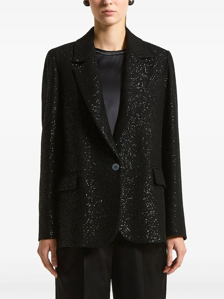 Peserico Sequin-embellished Blazer - Black 