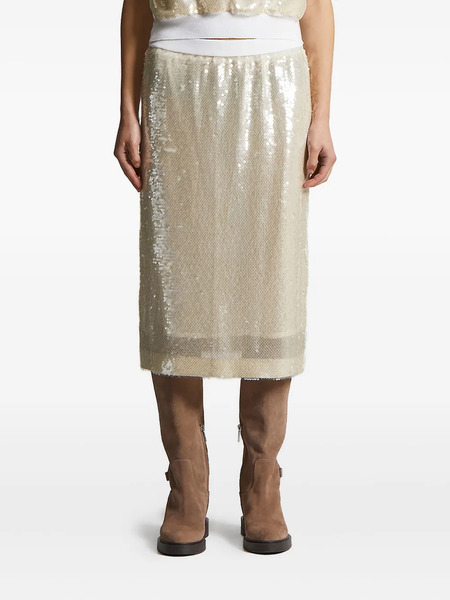  Peserico Sequin-embellished Skirt - Neutrals 