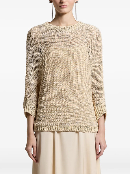  Peserico Sequin-embellishment Sweater - Neutrals 