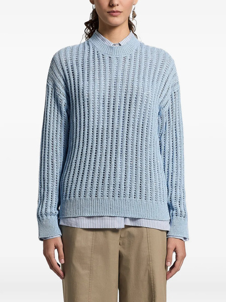  Peserico Sequinned Cordonet Sweater - Blue 