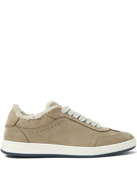  Peserico Shearling-lined Lace-up Sneakers - Neutrals 