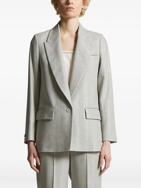  Peserico Single-breasted Blazer - Grey 