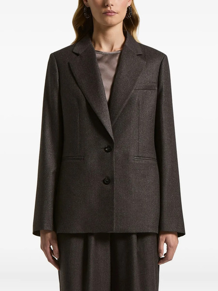  Peserico Single-breasted Wool Blazer - Brown 