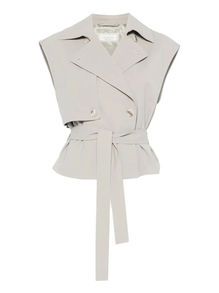  Peserico Sleeveless Double-breasted Jacket - Grey 