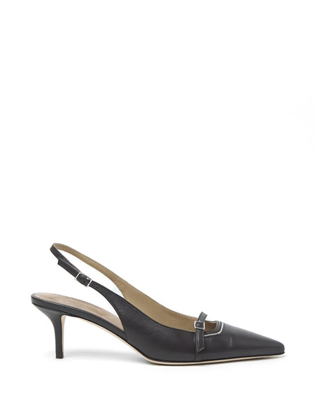 Peserico Slingback Leather Pumps - Brown 