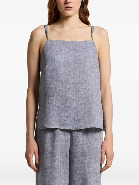  Peserico Square Neck Top - Blue 