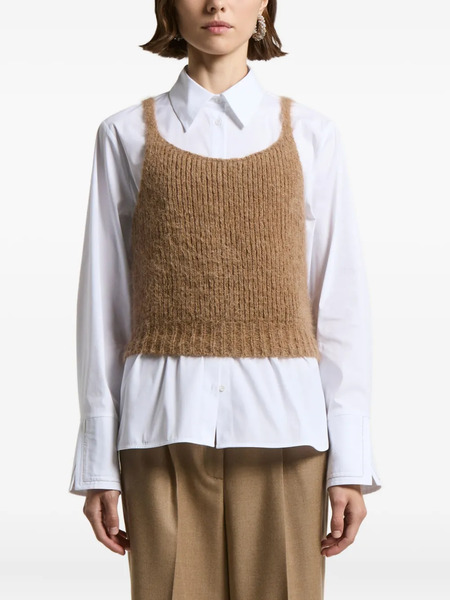  Peserico Squared-neckline Sleeveless Top - Neutrals 