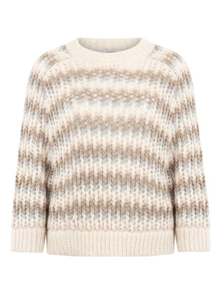  Peserico Striped Sweater - Neutrals 