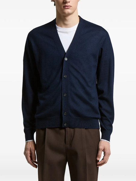  Peserico V-neck Button Cardigan - Blue 