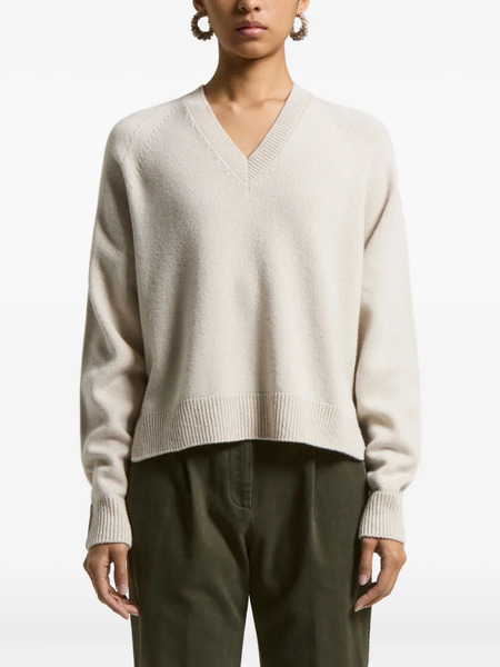  Peserico V-neck Raglan-sleeves Sweater - Neutrals 