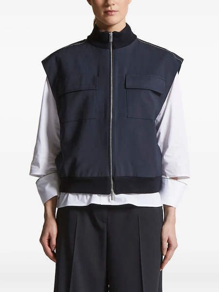  Peserico Zip-front Gilet - Blue 