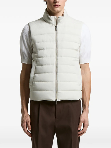  Peserico Zip Padded Gilet - Neutrals 