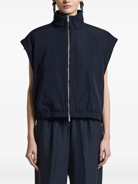  Peserico Zip-up Gilet - Blue 