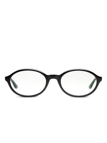  Peter And May Oval-frame Acetate Glasses - Black 