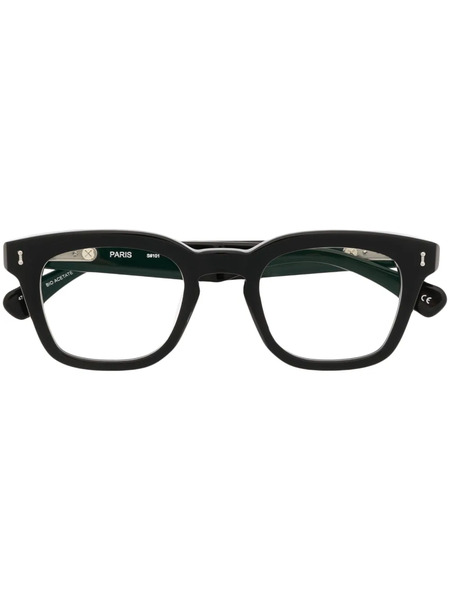  Peter And May Square-frame Logo-arm Glasses - Black 
