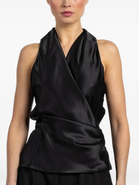  Peter Cohen Halter-neck Wrap Top - Black 