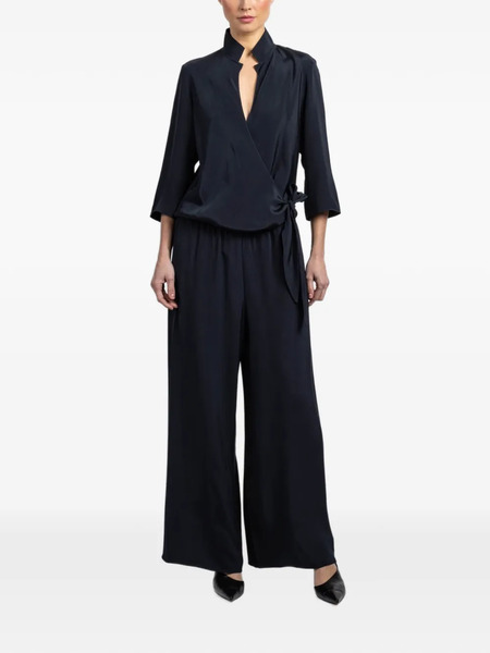  Peter Cohen Tie-detail Wrap Jumpsuits - Blue 