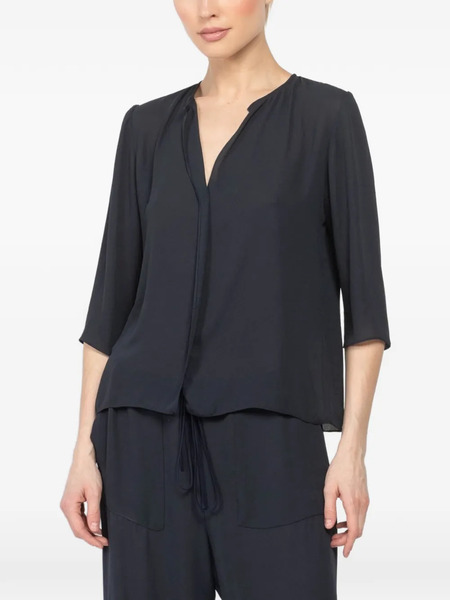  Peter Cohen V-neck Blouse - Blue 