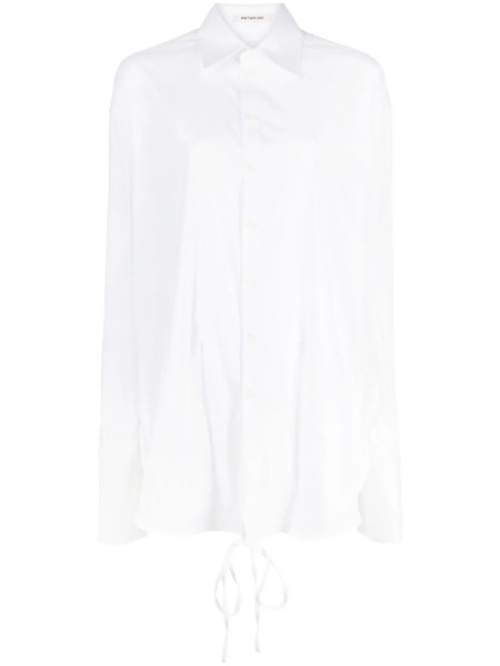  Peter Do Drop-shoulder Long-sleeve Shirt - White 