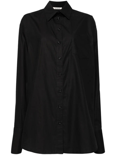  Peter Do Side-stripe Cotton Shirt - Black 