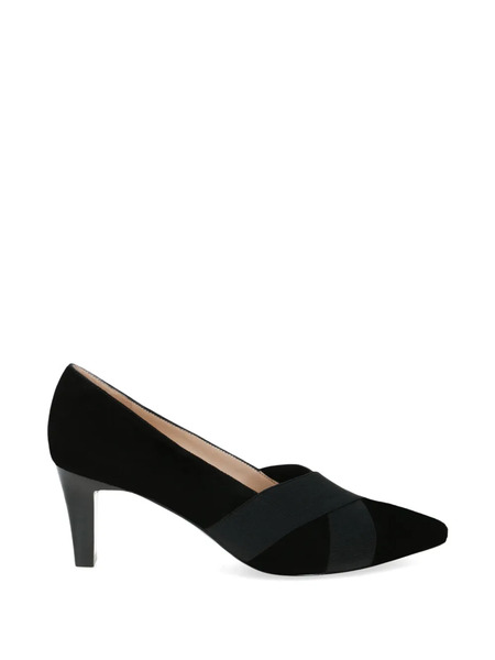  Peter Kaiser Elastic Strap Suede Pumps - Black 