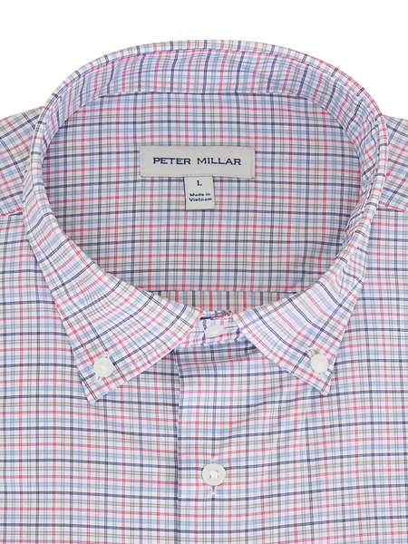  Peter Millar Casey Performance Twill Shirt - White 