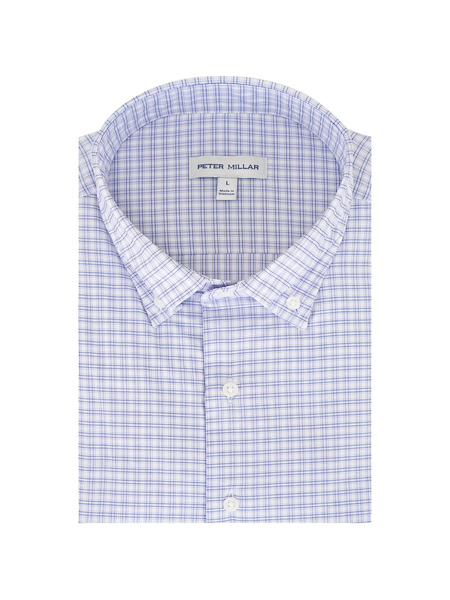  Peter Millar Checked Pointed-shirt Shirt - White 
