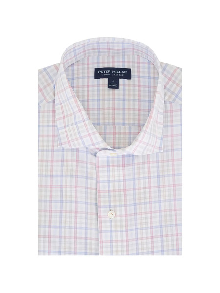  Peter Millar Checked Woven Shirt - White 