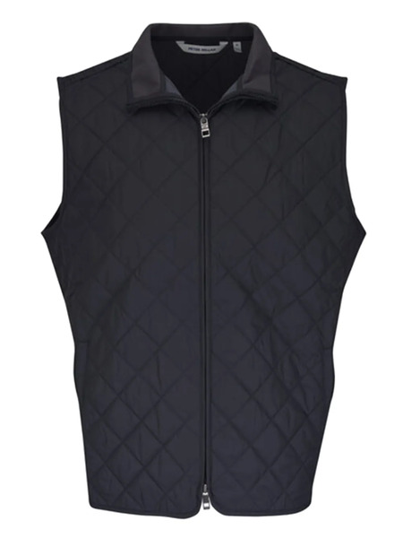  Peter Millar Quilted Zip-up Gilet - Black 