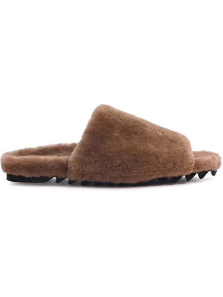  Peter Non Textured Slip-on Sandals - Brown 