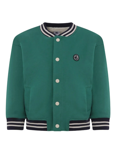  Petit Bateau Button-fastening Ribbed-trim Bomber Jacket - Green 